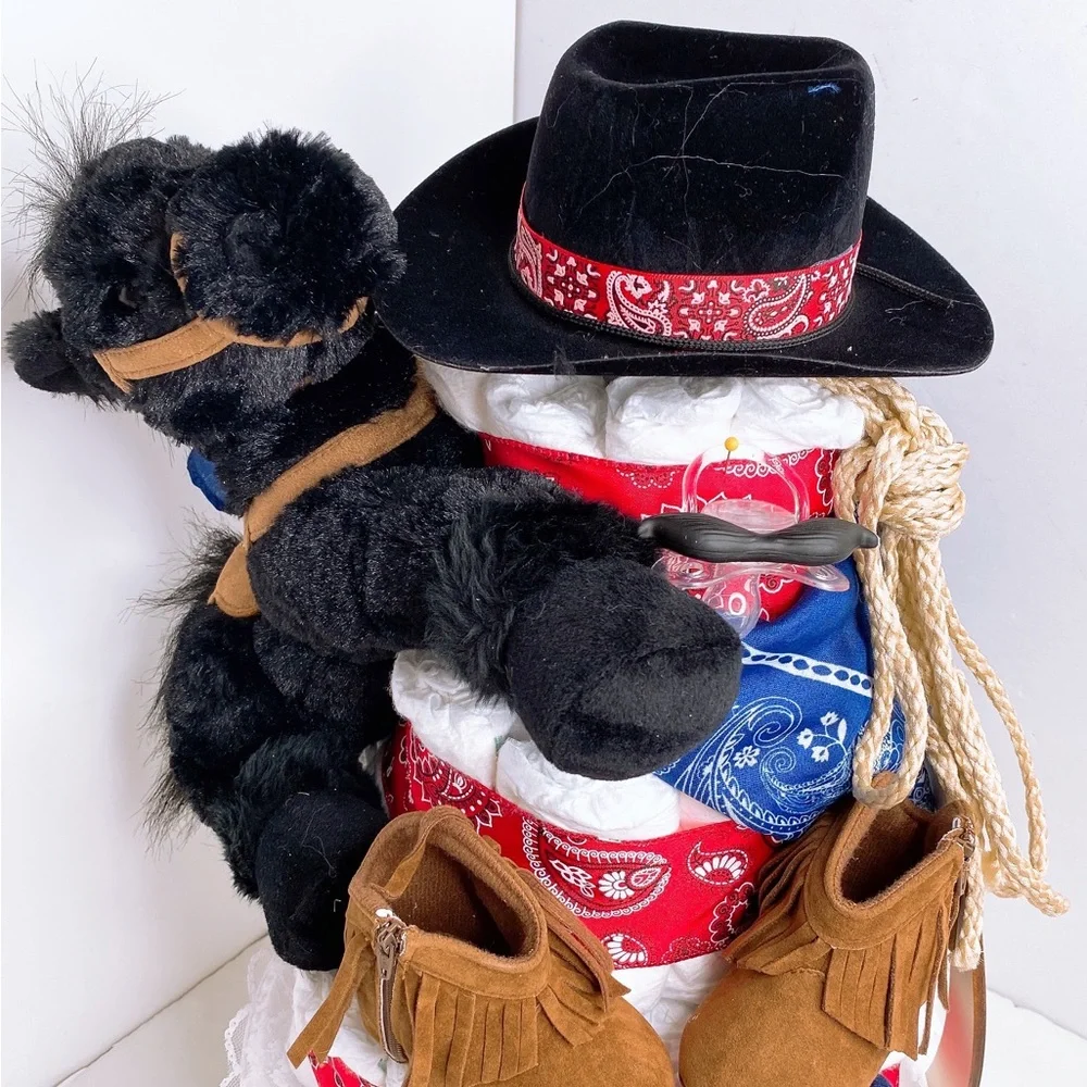 Wester Diaper Cake, Wild West Baby Shower